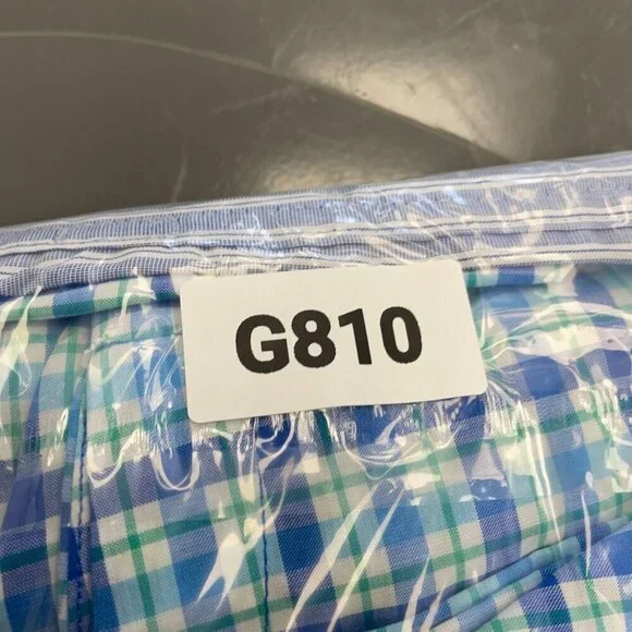 NEW Lands' End Men's M Pajama Top Set Blue Striped & Plaid Cotton Long Sleeve - Picture 7 of 7